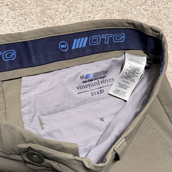 Vineyard Vines Pants Mens 30x29* Green OTG On The Go Performance Stretch - Picture 3 of 7